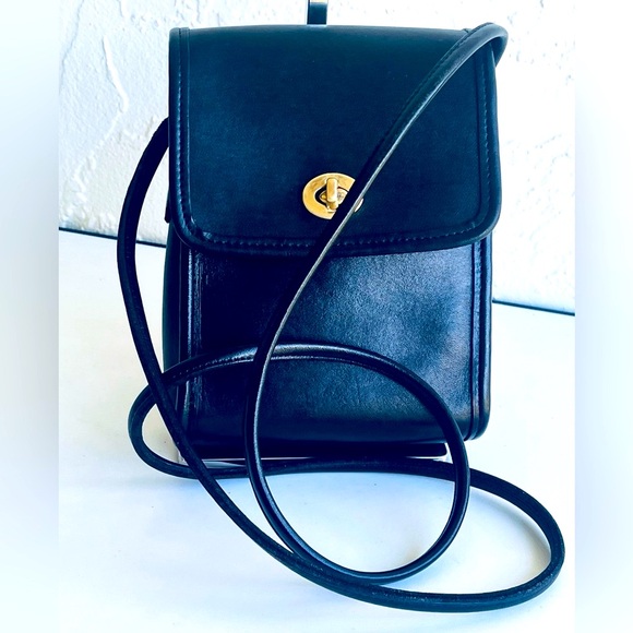 VINTAGE COACH BLACK SCOOTER 9893 CROSSBODY/SHOULDER BAG - Picture 1 of 16